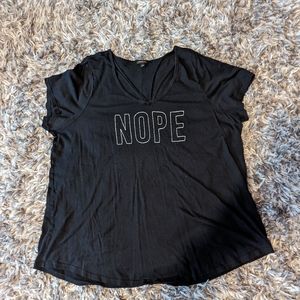 Torrid nope embroidered tee